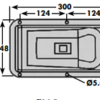 Recessed Locking Handle 304G Stainless Steel 29mm deep Pan (3075) - Image 2