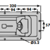 Recessed Locking Handle Zinc plated 25mm deep pan (3078) - Image 2