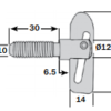 ‘Mini’ Droplock Fastener Bolt On Zinc Plated (3347) - Image 2