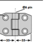 Locker Hinge Stainless Steel (3124) - Image 2