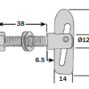 ‘Mini’ Droplock Fastener Bolt On 304 Grade Stainless Steel (3346) - Image 2