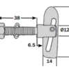 ‘Mini’ Droplock Fastener Bolt On Zinc Plated (3345 - Image 2